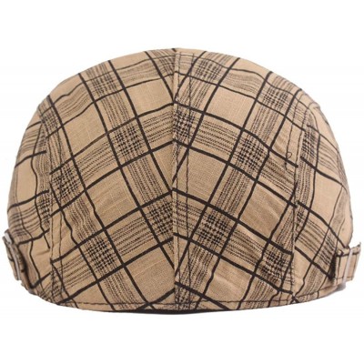 Newsboy Caps Colored Plaid Longshoreman`s Flat Cap Irish Ivy Newsboy Hat - 1975 Black+red - CM197KOUKA7 $11.97