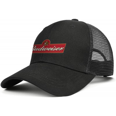 Baseball Caps Budweiser-Logos- Woman Man Baseball Caps Cotton Trucker Hats Visor Hats - Black-82 - CI18WIS7YUY $16.57