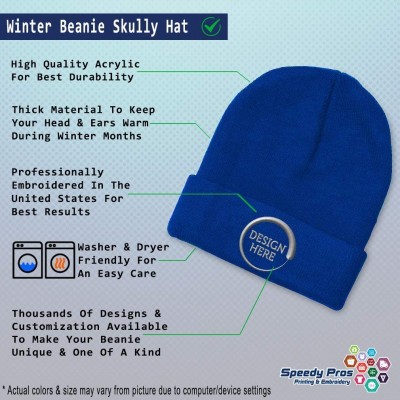 Skullies & Beanies Custom Beanie for Men & Women Philippines Embroidery Acrylic Skull Cap Hat - Royal Blue - CC18H5IYDD3 $20.90