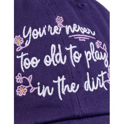 Baseball Caps Never Too Old to Play in Dirt - Funny Gardener Gardening Baseball Cap Dad Style Hat Men Women - NAME? - C918XNY...