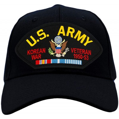 Baseball Caps US Army - Korean War Veteran Hat/Ballcap Adjustable One Size Fits Most - Black - C418IC0CCW2 $31.13