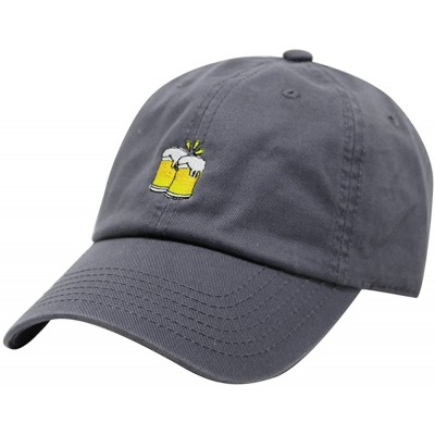 Baseball Caps Cheers Mugs Design Dad Hat Cotton Baseball Cap - Charcoal - CB18D9RANAD $12.25