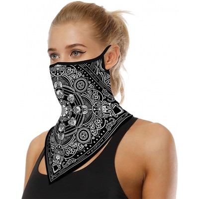 Balaclavas Men Women Ear Loops Face Scarf Neck Gaiters Bandana Mask Balaclava for Dust Wind - 28 - CO198UYOQXA $9.03