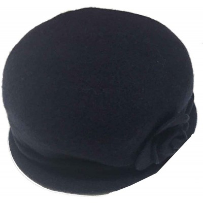 Fedoras Women's Spencer Wool Cloche Hat - Navy - CV187KK8NZ5 $31.42