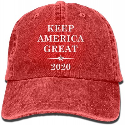 Baseball Caps 2020 Keep America Great Unisex Trucker Hats Dad Baseball Hats Driver Cap - Red - C518KNYSD4Y $10.35