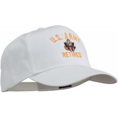 Baseball Caps US Army Retired Military Embroidered Cap - White - CW11TX70BAL $21.54