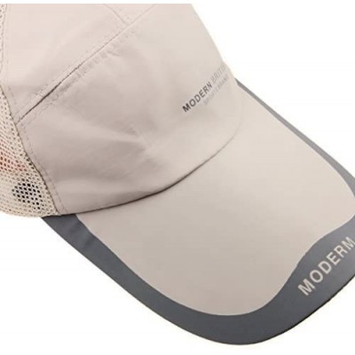 Baseball Caps Summer Quick Dry Mesh Baseball Cap Sports Cycling Running Fishing Golf Sun Hat - Camel - C8121TOCLVN $10.00