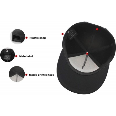 Baseball Caps Black American Skull Fitted Flat Brim Baseball Cap Snapback for Men Women Trucker Hat - Skull American Flag - C...
