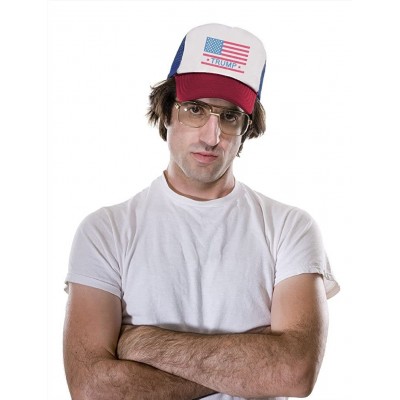 Baseball Caps USA Vintage Flag Donald Trump 2020 Mesh Cap Americana Patriotic Trucker Hat - Navy/White - CQ18EK9LSXU $10.20