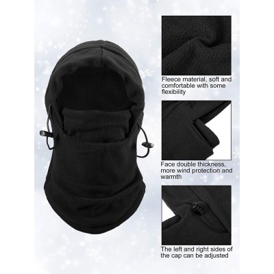 Balaclavas 4 Pieces Windproof Ski Face Mask Winter Mask Balaclavas Head Hood for Men Women (Black- Navy- Grey- Red) - CO18Y4W...