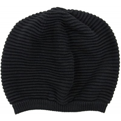 Skullies & Beanies Rasta 100% Cotton Knitted Beanie for Long DreaLock (XXXL) - Black - C812NSK6YLA $25.24