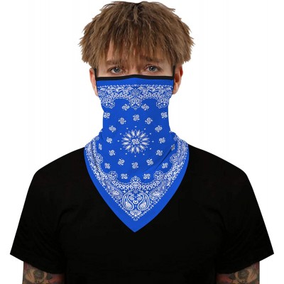 Balaclavas Printed Outdoor Cycling Hanging mask- Sports Mask Ice Silk Neck Cover Hang Ear Triangle Face Mask Tube Scarf - C71...