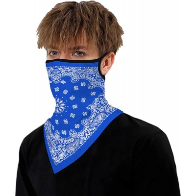 Balaclavas Printed Outdoor Cycling Hanging mask- Sports Mask Ice Silk Neck Cover Hang Ear Triangle Face Mask Tube Scarf - C71...