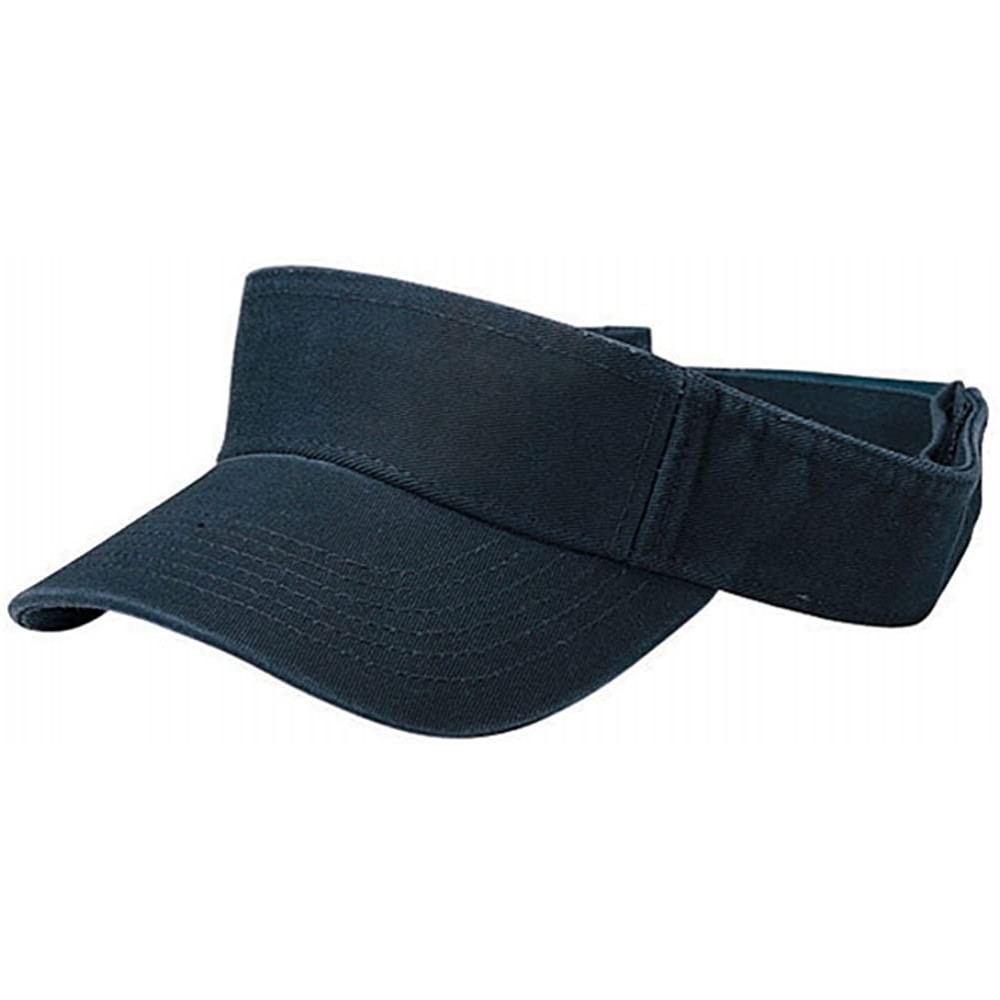 Visors WASHED PRO STYLE COTTON TWILL VISOR - Navy - C511CK9WHNT $7.80