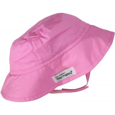 Sun Hats Children Unisex Bucket Hat UPF 50+- Highest Certified UV Sun Protection- Azo-free dye - Candy Pink - CW11EBYPBFR $20.64