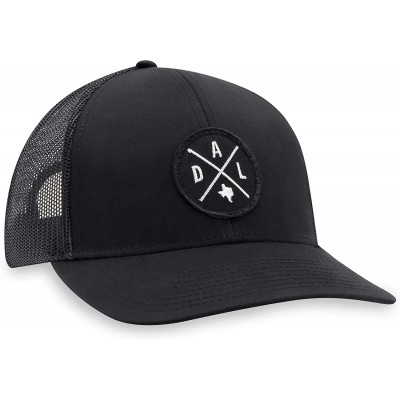 Baseball Caps DAL Hat - Dallas Trucker Hat Baseball Cap Snapback Golf Hat (Black) - C018W5KLI9H $38.98