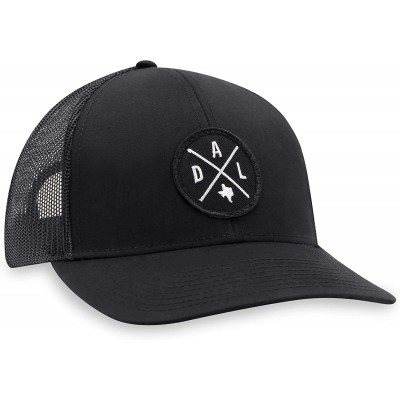 Baseball Caps DAL Hat - Dallas Trucker Hat Baseball Cap Snapback Golf Hat (Black) - C018W5KLI9H $16.91