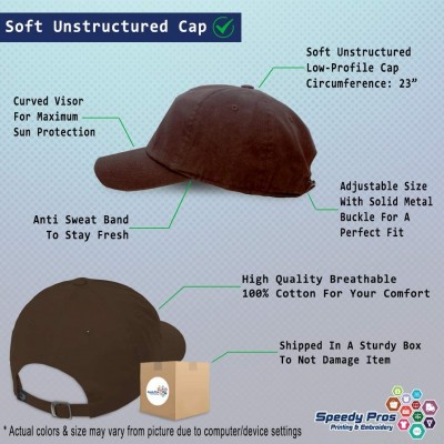 Baseball Caps Custom Soft Baseball Cap German Shepherd Dog Lifeline Embroidery Cotton - Brown - CP18AAK5KK8 $15.36