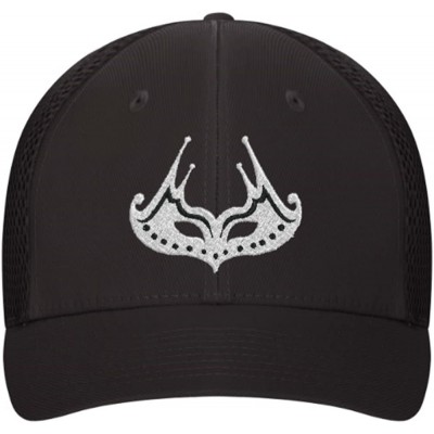 Baseball Caps Mask Performance Cap - White on Black - CM18EMNMXOU $21.25