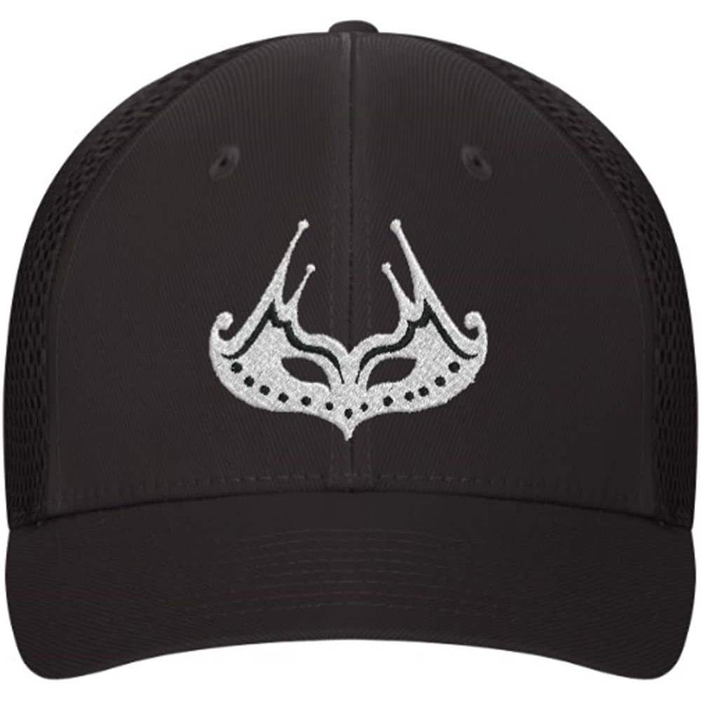 Baseball Caps Mask Performance Cap - White on Black - CM18EMNMXOU $21.25