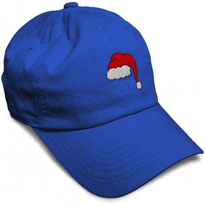 Baseball Caps Custom Soft Baseball Cap Santa Hat Embroidery Dad Hats for Men & Women - Royal Blue - CS18SENCA2T $16.52