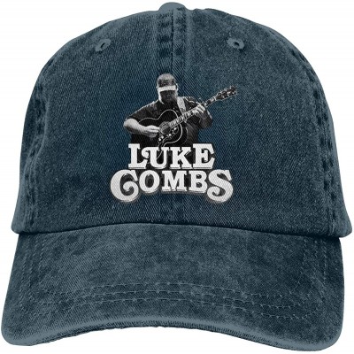 Baseball Caps Luke Combs Denim Hat Fashion Can Adjust Denim Cap Baseball Cap Unisex - Navy - CC18W0W5USA $20.67