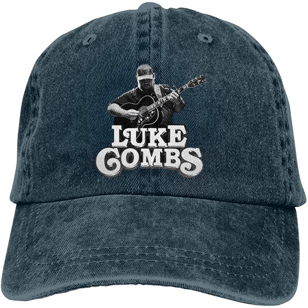 Baseball Caps Luke Combs Denim Hat Fashion Can Adjust Denim Cap Baseball Cap Unisex - Navy - CC18W0W5USA $20.67