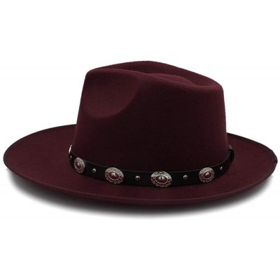 Fedoras Wide Brim Autumn Hat Female Fashion Top Hat Jazz Cap Winter Fedora Hat for Women Wool Hat Fashion Chapeau Femme - CF1...