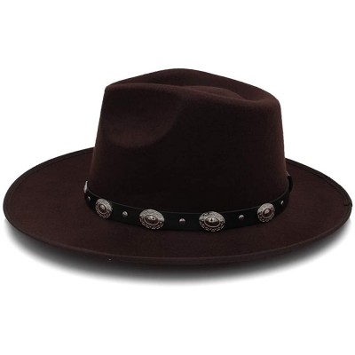 Fedoras Wide Brim Autumn Hat Female Fashion Top Hat Jazz Cap Winter Fedora Hat for Women Wool Hat Fashion Chapeau Femme - CF1...