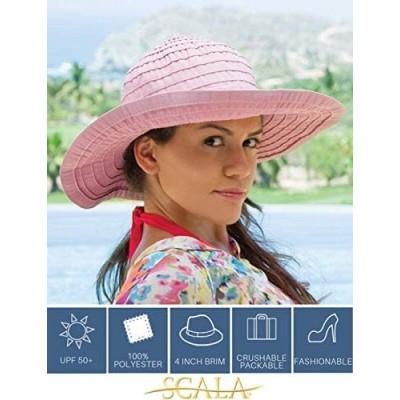 Sun Hats Women's Sewn Ribbon Crusher Hat - Natural - CR115VMIT1L $25.05