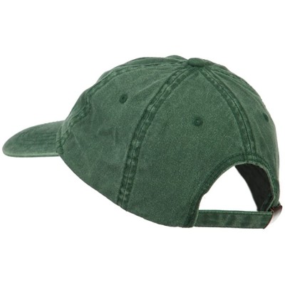 Baseball Caps Captain Embroidered Low Profile Washed Cap - Olive Green - CC11MJ3ULYN $21.89