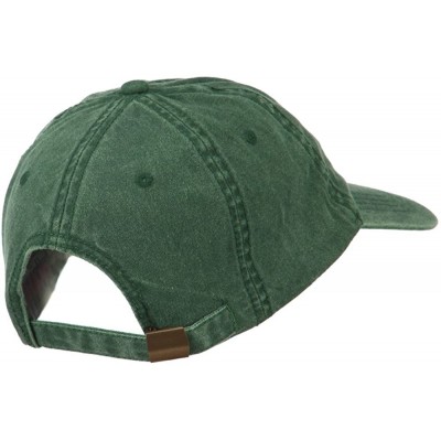 Baseball Caps Captain Embroidered Low Profile Washed Cap - Olive Green - CC11MJ3ULYN $21.89