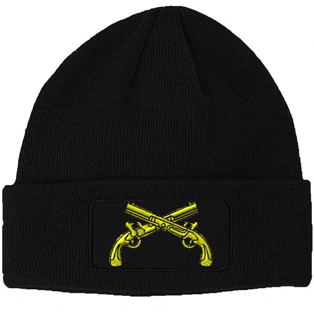 Skullies & Beanies Custom Patch Beanie Military Police Insignia Embroidery Acrylic - Black - C0186HGRETZ $14.08