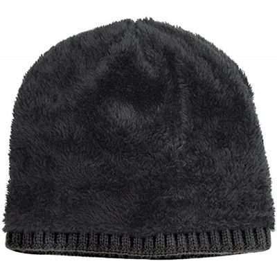 Skullies & Beanies Winter Warm Knitting Hats Wool Baggy Slouchy Beanie Hat Skull Cap - Red - CC187IXM5IZ $14.14