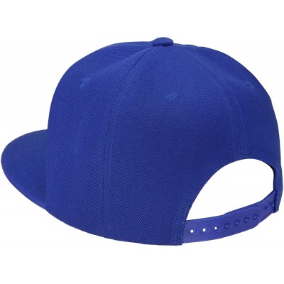 Baseball Caps Classic Snapback Hat Cap Hip Hop Style Flat Bill Blank Solid Color Adjustable Size - 1pc Royal Blue - CE18GN97H...