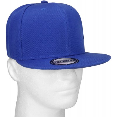 Baseball Caps Classic Snapback Hat Cap Hip Hop Style Flat Bill Blank Solid Color Adjustable Size - 1pc Royal Blue - CE18GN97H...