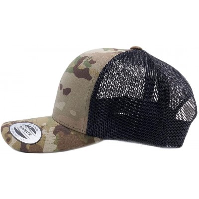 Baseball Caps Yupoong Classic 6606- 6606T- 6606W- Retro Trucker Hats- Mesh Back Baseball Caps - Multicam - C5189Y9C5Z0 $13.72