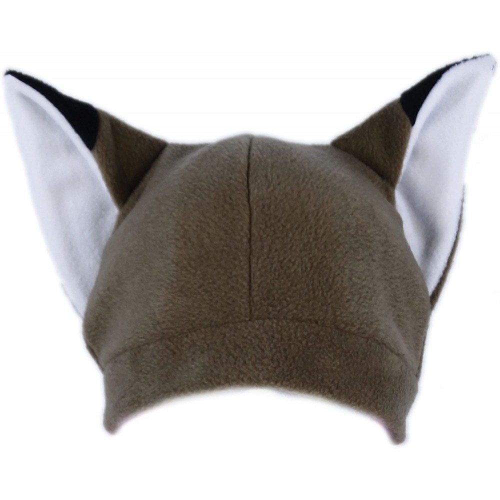 Skullies & Beanies Fleece Fox Ears Beanie Hat - Brown - CR18GCR8RRL $24.12