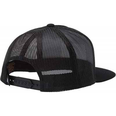 Baseball Caps Men's Destination Flat Bill Trucker Baseball Cap Hat - Black/Black Forest (Puerto Ric - CV18AQSIDZR $24.82