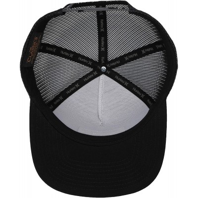 Baseball Caps Men's Destination Flat Bill Trucker Baseball Cap Hat - Black/Black Forest (Puerto Ric - CV18AQSIDZR $24.82