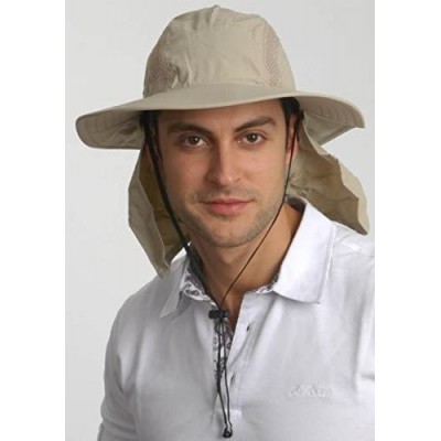 Sun Hats Unisex Outdoor Bucket Durable Stowable - Khaki - CC12CZZZOPF $23.41