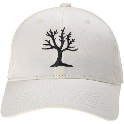 Baseball Caps Embroidered Cotton Baseball Cap Adjustable Snapback Dad Hat - Beige- Tree - CV182SINGX6 $7.72