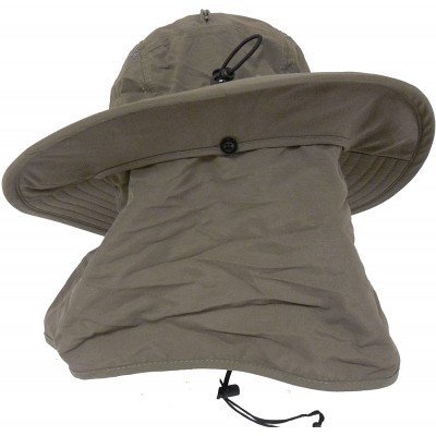 Sun Hats Unisex Outdoor Bucket Durable Stowable - Khaki - CC12CZZZOPF $23.41