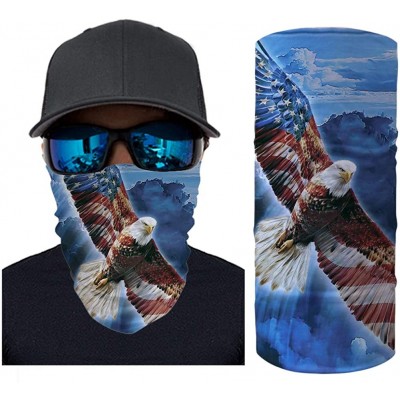 Balaclavas Cool 3D Animal Print Bandana Neck Gaiter Scarf Dust Wind Balaclava Headband for Men Women - Us Eagle Soar - C8197Z...