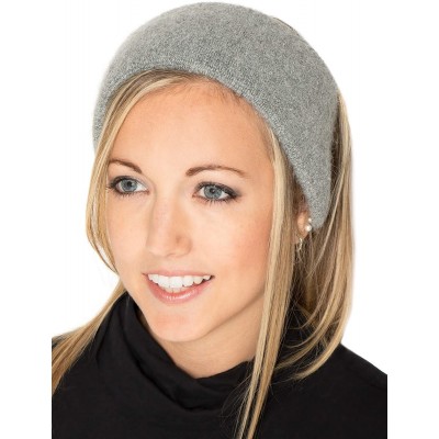 Cold Weather Headbands LUXURY ALPACA Ear Warmer Headband Ski/Snowboard/Sport - Ash Light Grey - CF128QAM6QH $23.09