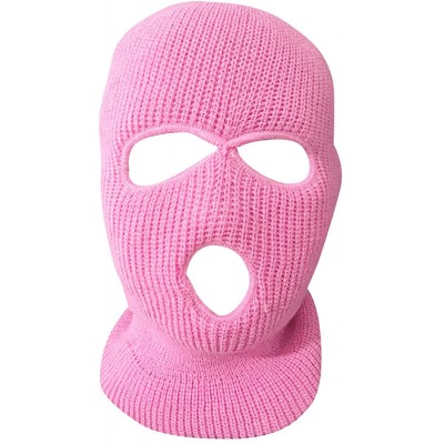 Balaclavas 3-Hole Full Face Cover Ski Mask-Ski Face Mask Balaclava for Winter Outdoor Sports-Set of 2- Pink+white- One Size -...