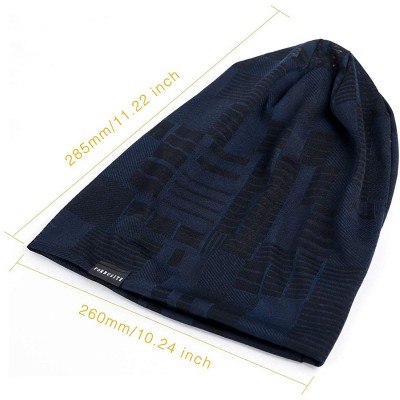 Skullies & Beanies Summer Slouch Beanie Cap for Men Ultra Thin Breathable Chemo Hat Turban for Women B403 - Navy - C818XNSSXS...