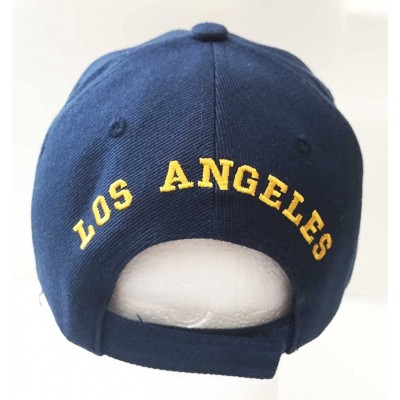 Baseball Caps American Flag Los Angeles City Baseball Cap with Great Seal Print Embroidered - Navy - CR11WPM6EOJ $13.34