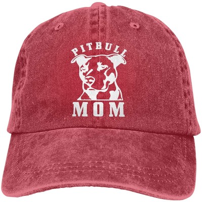 Baseball Caps Pitbull Hipster Adjustable Profile - Red - CJ19249Q42Q $8.49