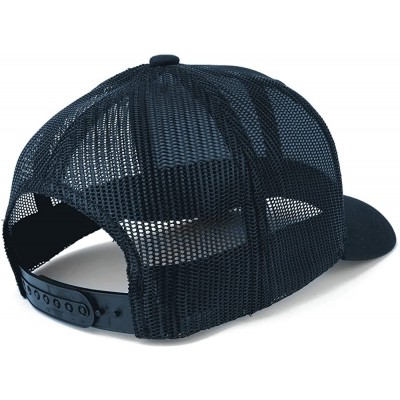 Baseball Caps American Flag Patch Snapback Trucker Mesh Cap - Navy - Thin Red - CO188I8MTOT $19.27